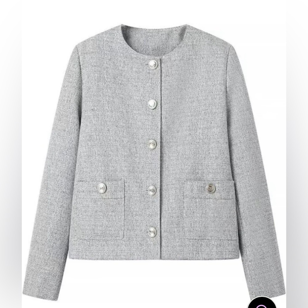NWOT Gray Button-Up Jacket